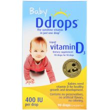 Ddrops, 嬰兒液體維生素D3，400 IU，2.5ml