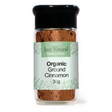 Just Natural Organic Cinnamon Ground (Glass Jar) 30g