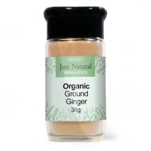 Just Natural Organic Ginger Ground (Glass Jar) 38g