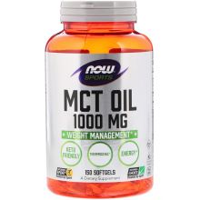Now Foods, Sports, MCT 油, 1,000 mg, 150 膠囊
