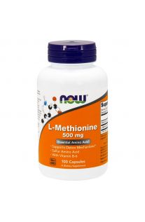 Now Foods, L-Methionine, 500 mg, 100 Capsules.