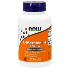 Now Foods, L-Methionine, 500 mg, 100 Capsules