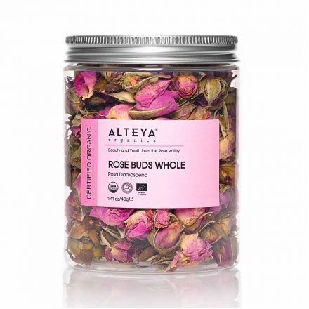 Alteya Organics, 有机整朵玫瑰花蕾 (大马士革玫瑰) 40g