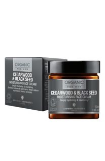 Amphora Aromatics, Cedarwood & Black seed Face Moisturiser For Men COSMOS Organic, 60ml