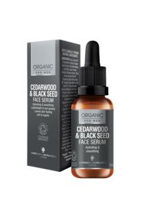 Amphora Aromatics, Cedarwood & Black Seed Hydrating Face Serum For Men COSMOS Organic, 30ml