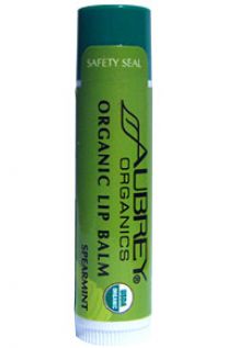 Aubrey Organic Lip Balm - Spearmint USDA Organic 0.15oz