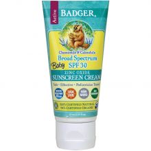 Badger, Baby Sunscreen Cream, SPF 30, Chamomile & Calendula, 87 ml