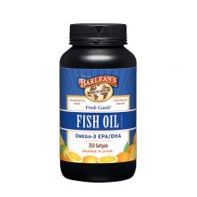 Barlean's, Fresh Catch, Fish Oil Supplement, Omega-3 EPA/DHA, Orange Flavor, 1000 mg, 250 Softgels