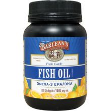 Barlean's, Fresh Catch, Fish Oil Supplement, Omega-3 EPA/DHA, Orange Flavor, 1000 mg, 100 Softgels