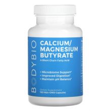 BodyBio, Calcium / Magnesium Butyrate, 100 Non-GMO Capsules