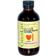 ChildLife, Formula 3  止咳糖漿，天然莓果味 4 fl oz (118.5 mL) (不含酒精)