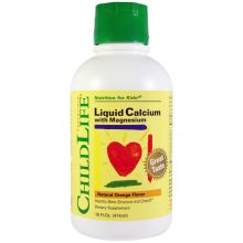 Childlife Liquid Calcium with Magnesium Natural Orange Flavor 16 Fl.Oz. (474ml)