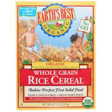 Earth's Best, Organic Whole Grain Rice Cereal, 8 oz (227 g)
