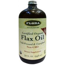 Flora, Certified Organic Flax Oil, 32 fl oz (941 ml) 