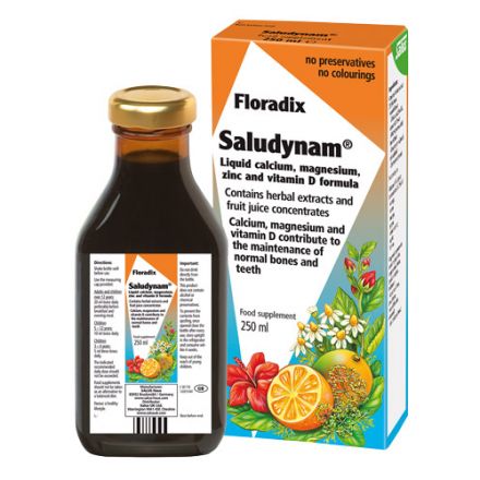 Floradix Saludynam 液體鈣、鎂、鋅和維生素 D 配方 250ml