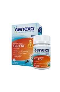 Genexa, Flu Fix, Organic Flu Formula, Organic Acai Berry Flavor, 60 Chewable Tablets