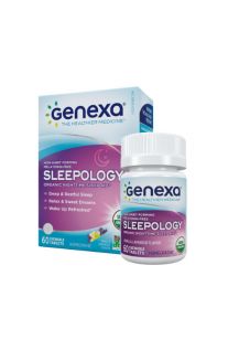 Genexa, Sleepology, Organic Nighttime Sleep Aid, Vanilla Lavender Flavor, 60 Chewable Tablets