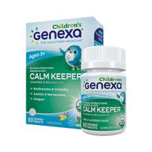 Genexa, Calm Keeper for Children, Age 3+, Organic Calming & Relaxation, Vanilla Lavender Flavor, 60 Chewable Tablets