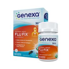 Genexa, Flu Fix, 有機草本舒緩流感咀嚼片 (巴西莓味) 60片