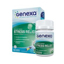 Genexa, Stress Relief, 有機草本舒壓咀嚼片 (香草薰衣草味) 60片