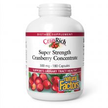Natural Factors, CranRich, 超強紅莓精華, 500 mg, 180 粒