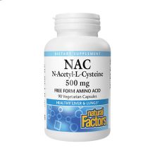 Natural Factors, NAC, N-乙醯-L-半胱胺酸，500mg, 90粒 素食膠囊