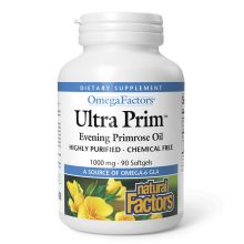 Natural Factors, OmegaFactors, Ultra Prim, Evening Primrose Oil, 1000 mg, 90 Softgels