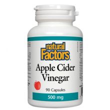 Natural Factors, 蘋果醋, 500 mg, 90 粒