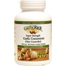 Natural Factors, GarlicRich, Super Strength Garlic + Reishi 300 mg