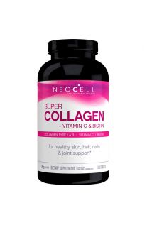 NeoCell, 超級膠原蛋白 + 維他命 C, Type 1 & 3 (含生物素), 360 粒