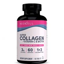 Neocell, Super Collagen Tablets + Vitamin C & Biotin, 180 Tablets