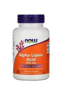 NOW Foods, 硫辛酸, 250 mg, 120 粒素食膠囊