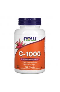 Now Foods, C-1000, Sustained Release With Rose Hips, 100 Tablets