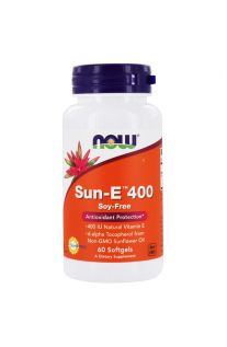 Now Foods, Sun-E (葵花籽維他命 E) 400, 60 粒軟膠囊