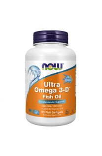 NOW Foods, 超級奧米加 3-D, 600 EPA / 300 DHA, 90 粒魚膠軟膠囊.