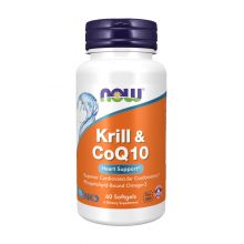 Now Foods, Krill & CoQ10, 60 Softgels
