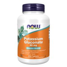 Now Foods, Potassium Gluconate, 99 mg, 250 Tablets  