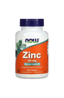 Now Foods, Zinc, 50 mg, 250 Tablets