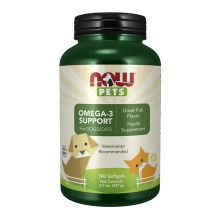 Now Foods, Pets, Omega-3 Support Dog & Cat Supplement, 180 count