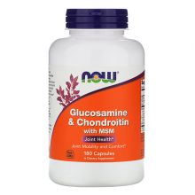 NOW Foods, Glucosamine & Chondroitin with MSM, 180 Vcaps