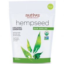 Nutiva, 有機去殼大麻籽, 8 oz
