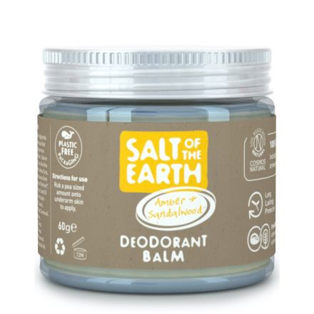 Salt of the Earth, Amber & Sandalwood Natural Deodorant Balm 60g