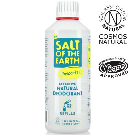 Salt of the Earth, 天然止汗噴霧 (無香味) 補充裝 500ml
