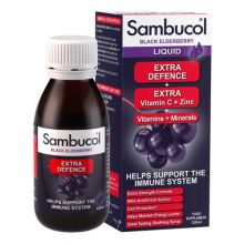 Sambucol Black Elderberry Extra Defence Liquid (Vitamins + Minerals) 120ml