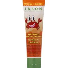 Jason Natural, Kids Only! Orange Toothpaste - Flouride Free 4.2 oz (119 g)