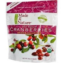 Made in Nature - 有機小紅莓乾, 4 oz